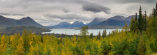 Skilak Lake With Fall Foliage, Near Cooper Landing, Kenai Peninsula, Alaska