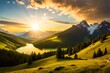 © Phantom - Ein sonniger Tag in den Bergen, generative KI