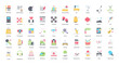 © Michael - Hobbies Flat Icons Hobby Sport Diving Icon Set in Color Style 50 Vector Icons