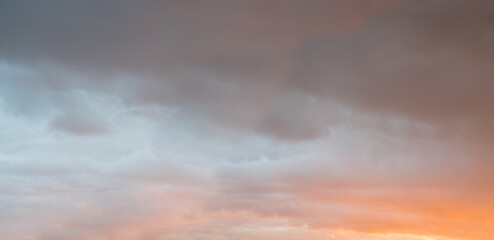 Wall Mural - romantic soft sunset sky background in dreamy pastel colors