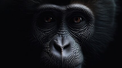 Wall Mural - a cyber finger print pattern of a monkey, hyperrealistic, photography, 8k, epic, technology, generat