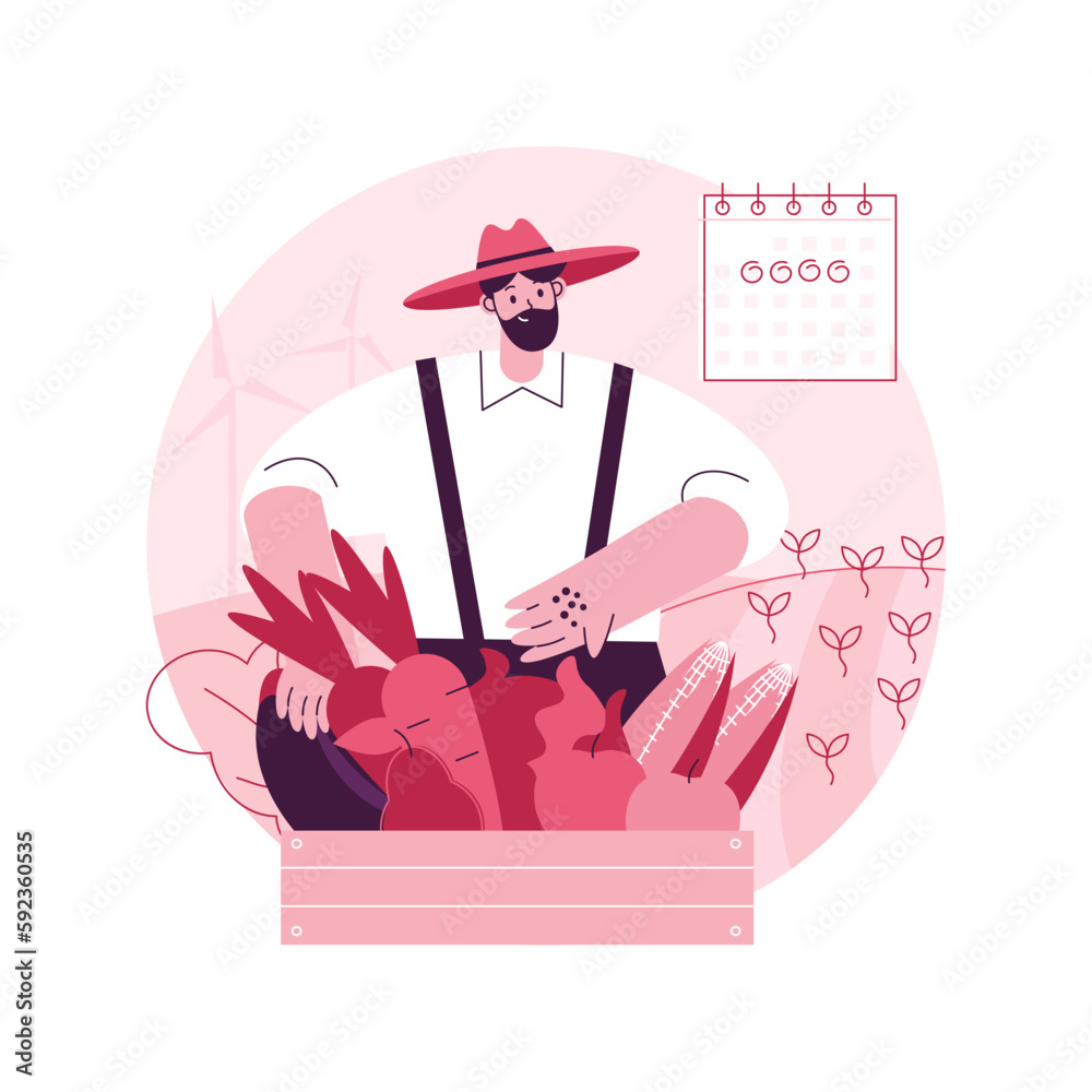 Vector de Stock Biodynamic farming abstract concept vector illustration ...