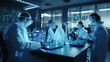 health care researchers working in life of medical science laboratory, technology of medicine chemistry lap experiment for hospital, epic, 8k, hyperrealistic, photography. generative ai