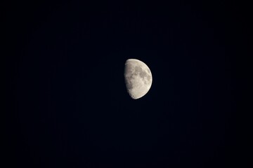 Canvas Print - Beautiful view of a full moon in a dark sky