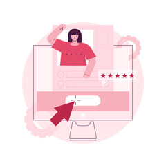 Poster - Apply for jobs abstract concept vector illustration. Job application button, HR service website, menu bar, hiring, start career, company webpage, apply online, send CV, UI abstract metaphor.