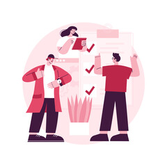 Poster - project delivery abstract concept vector illustration. project planning, successful management, time