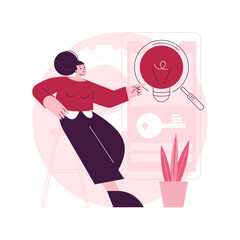 Poster - keyword research abstract concept vector illustration. keyword research service, website ranking, op