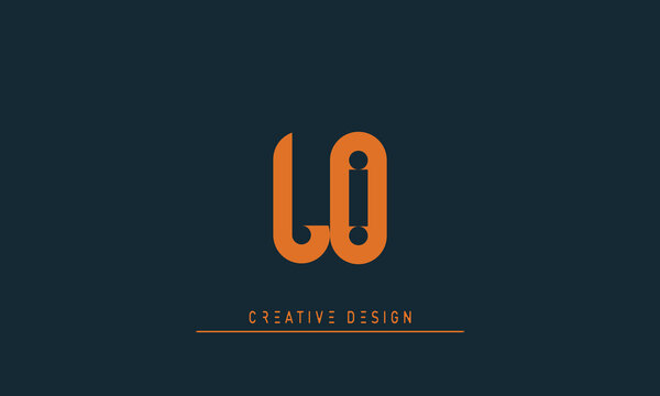 Alphabet letters Initials Monogram logo LO , OL