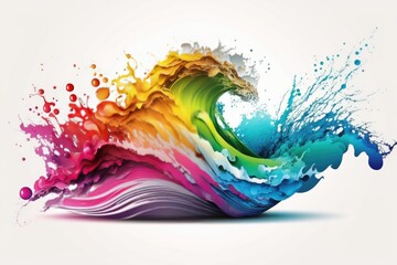 Naklejka na meble Colorful splashes of paint on a white background