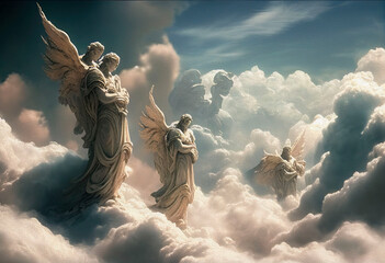 Wall Mural - Angels in heaven