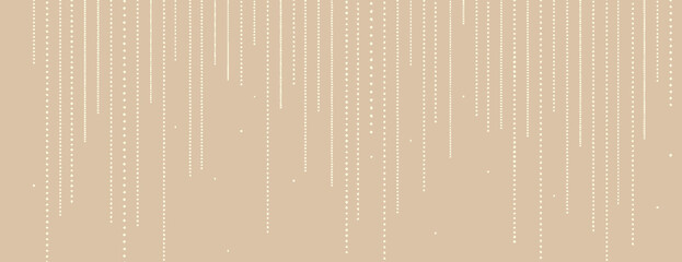 Aufkleber - Decorative white line dotted illustration. Equalizer lines. Vector design element on banner