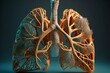 Human lung model, Lung cancer and lung diseases, Generative AI, respiratory system, asthma, COPD, emphysema