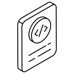 modern design icon of coding file