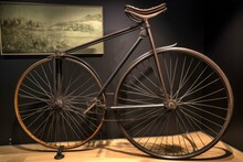 1890 Patent Velocipede Bicycle History Invention. Generative AI