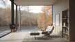 © Andrea - Scenic Fall lake background Online webinar teams meeting interior home office study and bookshelf virtual room window view backdrop.