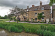 Cottages with Eye River in Lower Slaughter, Cotswolds, UK