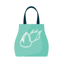 Sticker - Organic leaf bag symbolizes eco friendly shopping