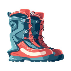 Wall Mural - red Winter sports shoe symbolizes adventure and success