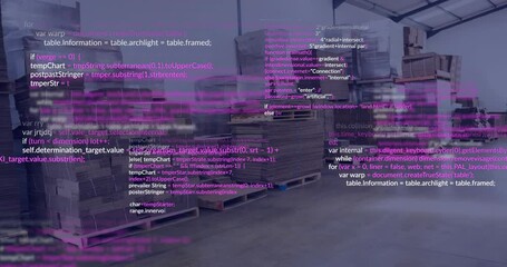 Poster - Animation of data processing against inventory at a warehouse