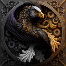 A Stunning Interpretation Of A Eagle Highly Detailed And Intricate Hypermaximalist Ornate Luxury Elite Haunting Matte Painting Cinematic Cgsociety In The Style Of Ernst Haeckel Erte Amanda Sage 