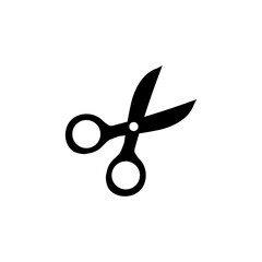 Poster - Black scissors on white background