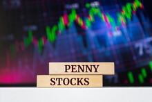Wooden Blocks With Words 'penny Stocks'. Business Concept