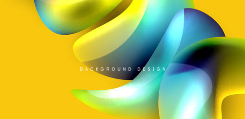 Beautiful liquid shapes with fluid colors abstract background