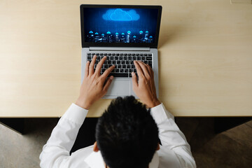 Poster - cloud computing software for modish remote work and personal data storage