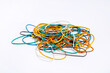 © Kamila Bay - set of multi-colored rubber bands on a white background. horizontal photograph rubber band