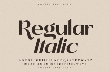  modern and classic sans serif font with a unique style and fancy look. This typeface is perfect for an elegant & luxury logo, book or movie title design, fashion brand, magazine, clothes.