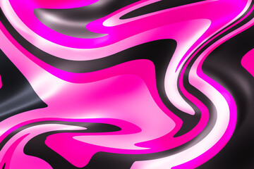 Wall Mural - pink and black abstract background with lines and waves.