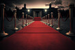 Red carpet. The path to glory, victory and success. Generative AI.