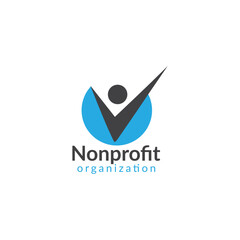 non-profit organization logo design vector templet,