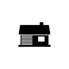 Sticker - House with car garage logo icon isolated on transparent background