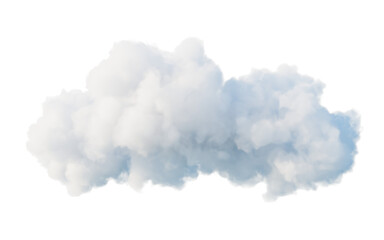 cloud on white background, 3d rendering.
