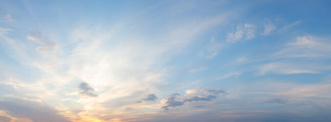 Wall Mural - beautiful celestial world. sunset or sunrise sky with clouds