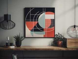 A minimalist, geometric abstract art piece