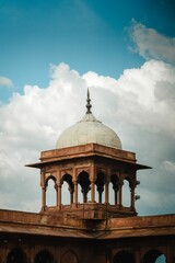 Vertical shot of the dome of Jama Masjid mosque. Delhi, India.