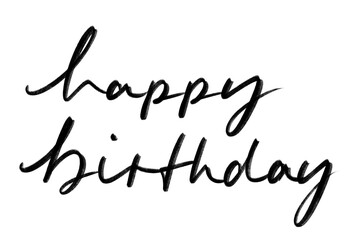 happy birthday brush lettering