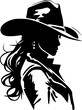 Cowgirl - High Quality Vector Logo - Vector illustration ideal for T-shirt graphic