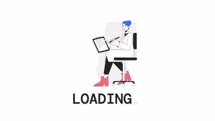 Aufkleber - write prescription loader animation. physician appointment. flash message 4k video footage. isolated