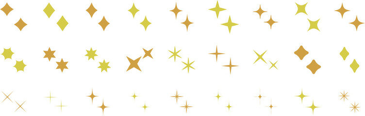 Wall Mural - Sparkle icon vector set. Star icons.
