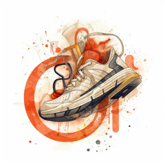 sneaker, shoe, gym, alphabet, a, b, c, d, f, g, h, j, k, l, m, n, p, q, r, s, t, v, x, z, comic, shoes, sport, isolated, footwear, sneakers, sports, white, pair, clothing, fashion, generative ai