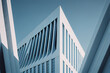 © ADDICTIVE STOCK - Generative AI image of contemporary building with unusual architecture and glass mirrored walls
