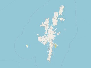 Wall Mural - Shetland Islands, Scotland - Great Britain. OSM. No legend