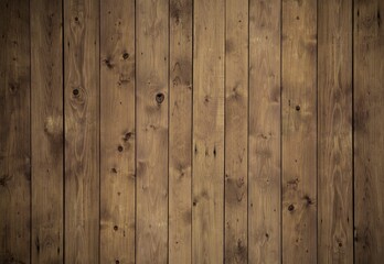 Canvas Print - Old wooden plank wall texture aged and darkened over the years