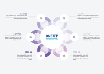 Poster -  Pie charts for infographics. Elements with 10, 8, 6, 4, 2 steps, options. circle infographic with steps used for design and ppt