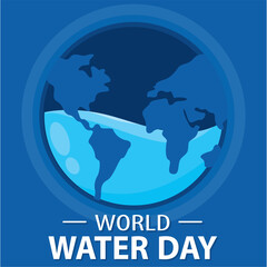  World water day poster background Vector