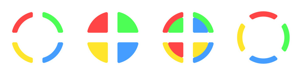Poster - Circles infographics set vector. Charts infographics vector set. Vetkor infographics icons.