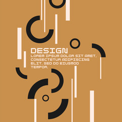 Poster - Composition with geometric shapes. Abstract background for design.